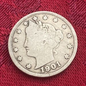 1901 Liberty Head V Nickel 5 Cents
